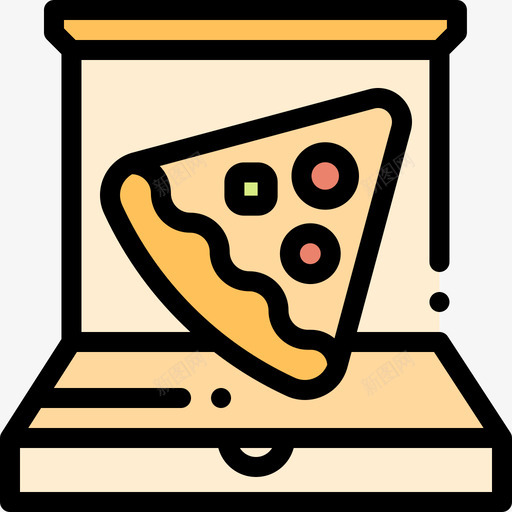 披萨外卖39原色图标svg_新图网 https://ixintu.com 原色 外卖39 披萨