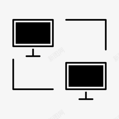 计算机连接internet监视器图标图标