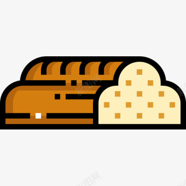 面包烧烤21原色图标图标