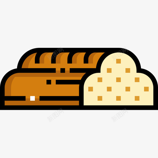 面包烧烤21原色图标svg_新图网 https://ixintu.com 原色 烧烤 面包