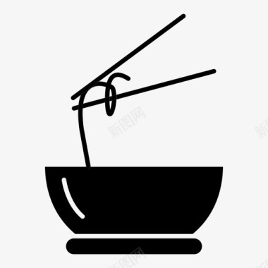 碗中餐筷子图标图标