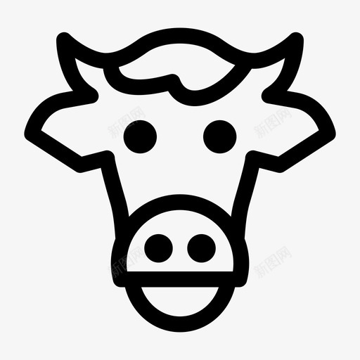 牛动物公牛图标svg_新图网 https://ixintu.com 公牛 农场 动物 动物园 奶牛