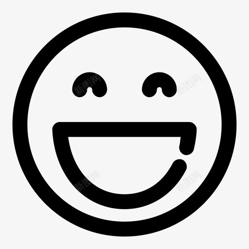 开心脸表情感情图标svg_新图网 https://ixintu.com 喜欢 大胆 开心 感情 表情 间隔 随意