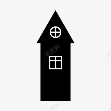 房屋住宿建筑图标图标