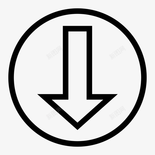箭头V形符号图标svg_新图网 https://ixintu.com web 下载 图标 方向 用户界面 符号 箭头 线图