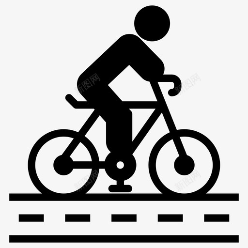 骑自行车锻炼健身图标svg_新图网 https://ixintu.com 健身 图标 字形 睡眠 自行车 补充 计划 运动 锻炼 饮食