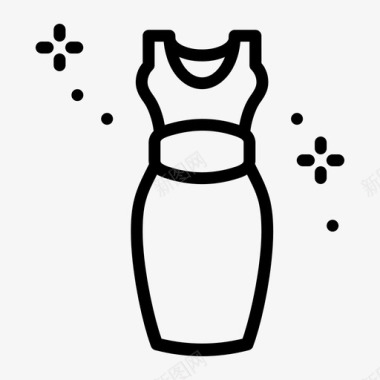 礼服衣服人体模型图标图标