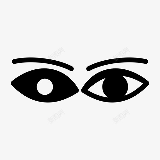 眼睛感官视觉图标svg_新图网 https://ixintu.com 感官 眼睛 视觉
