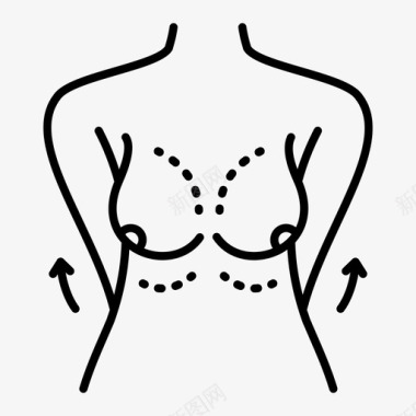 隆胸保健医疗图标图标