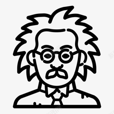 爱因斯坦教育智力图标图标