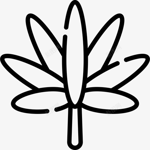 WeedReggae8线性图标svg_新图网 https://ixintu.com Reggae8 Weed 线性