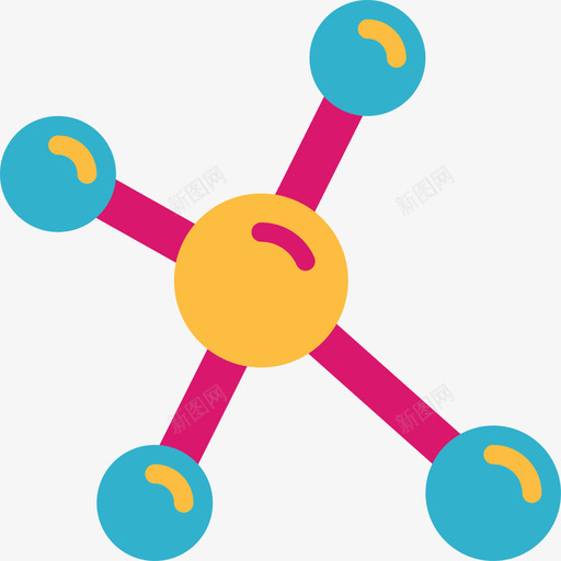 分子科学86扁平图标svg_新图网 https://ixintu.com 分子 扁平 科学86