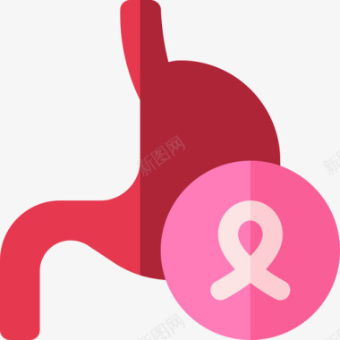 胃世界癌症意识日5平淡图标图标