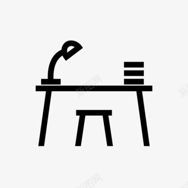 书桌椅子文具图标图标