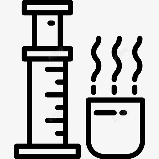 Aeropress厨房63线性图标svg_新图网 https://ixintu.com Aeropress 厨房63 线性