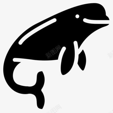 白鲸海洋生物26填充图标图标