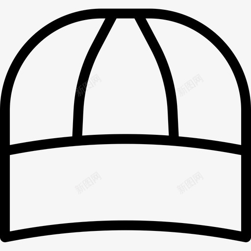棒球帽服装与时尚4直线型图标svg_新图网 https://ixintu.com 服装与时尚4 棒球帽 直线型