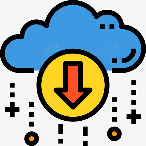 云计算云技术23线性颜色图标svg_新图网 https://ixintu.com 云技术23 云计算 线性颜色