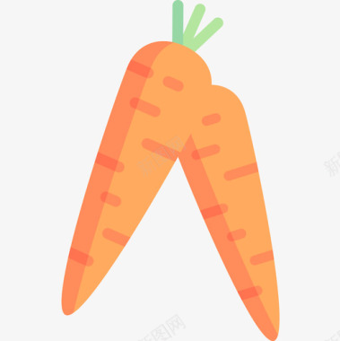 胡萝卜水果和蔬菜15平的图标图标