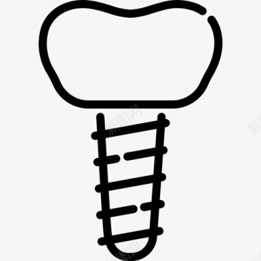 植入物牙科牙根图标图标