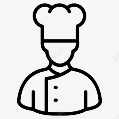厨师阿凡达面包店图标图标
