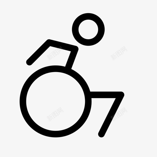 轮椅通道无障碍图标svg_新图网 https://ixintu.com 交通工具 坡道 无障碍 残疾人 活动 轮椅 通道