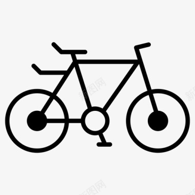 自行车脚踏自行车运动图标图标