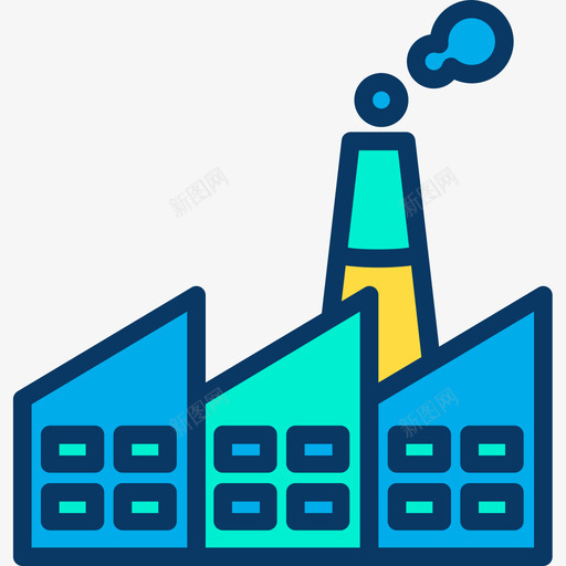 工厂工业59线颜色图标svg_新图网 https://ixintu.com 工业 工厂 颜色