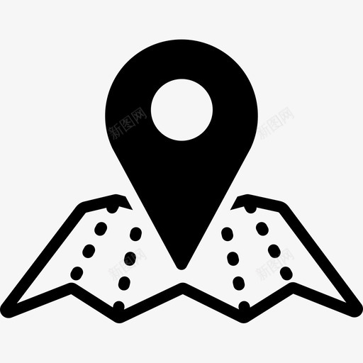 地图位置目的地定位图标svg_新图网 https://ixintu.com 位置 地图 定位 导航 指针 目的地