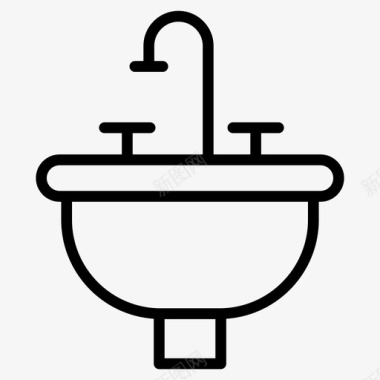 水槽水龙头厨房图标图标