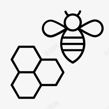 蜜蜂动物养蜂人图标图标