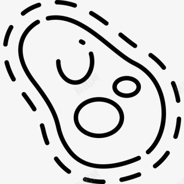 病毒细菌线状图标图标