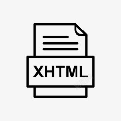 XHTML文件xhtml文件文档图标文件类型格式高清图片