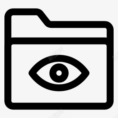 文件夹监视眼睛文件图标图标