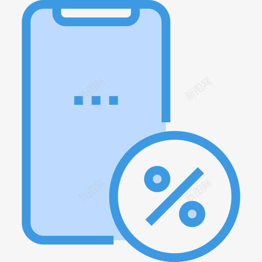 智能手机8折蓝色图标svg_新图网 https://ixintu.com 8折 手机 智能 蓝色