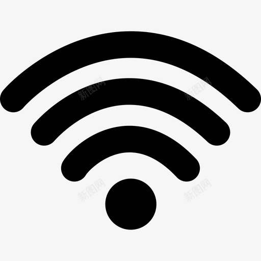 WIFI信号-4级svg_新图网 https://ixintu.com WIFI信号-4级