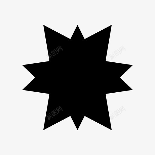星十字几何图标svg_新图网 https://ixintu.com 几何 十字 多边形 形状