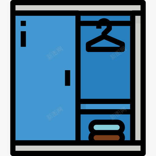 衣柜家具107线性颜色图标svg_新图网 https://ixintu.com 家具107 线性颜色 衣柜