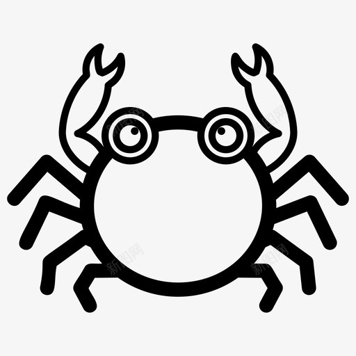 螃蟹蟹脸表情符号图标svg_新图网 https://ixintu.com 向量 图标 情感 符号 螃蟹 蟹脸 表情