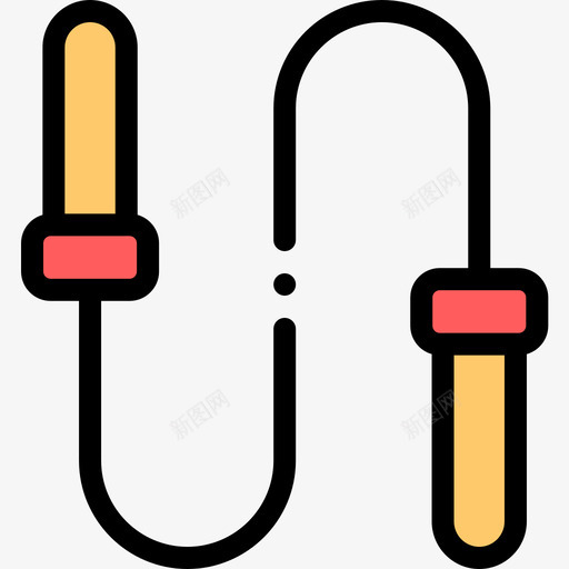 跳绳自由时间13线条颜色图标svg_新图网 https://ixintu.com 时间 线条 自由 跳绳 颜色