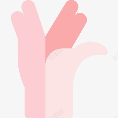 手势手势14平直图标图标