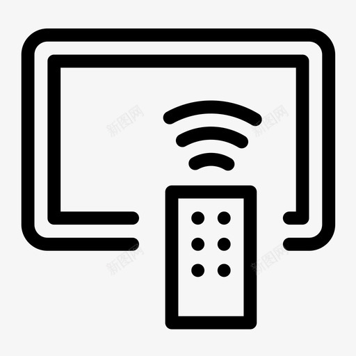 遥控网络信号图标svg_新图网 https://ixintu.com 信号 网络 设备 遥控