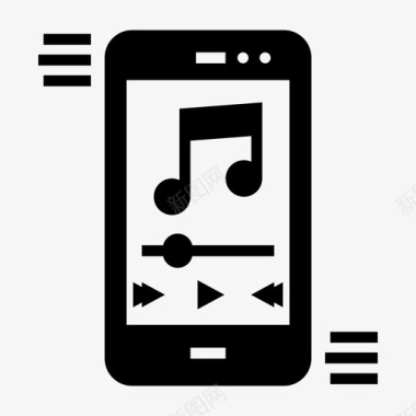 音乐播放器移动音乐音乐应用程序图标图标