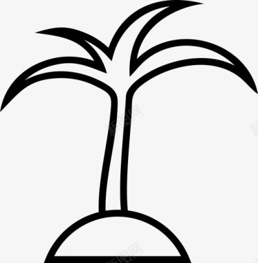 棕榈树香蕉叶子图标图标
