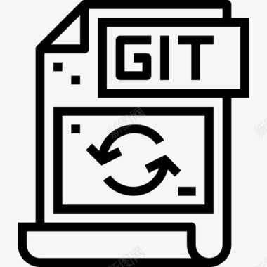 Git文件和文件43线性图标图标