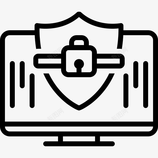 计算机安全保护技术图标svg_新图网 https://ixintu.com 保护 安全 技术 计算机