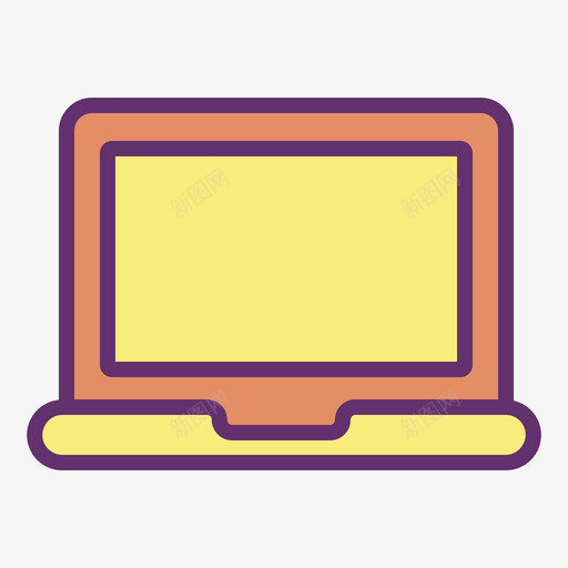 笔记本电脑教育195线性彩色图标svg_新图网 https://ixintu.com 教育195 笔记本电脑 线性彩色