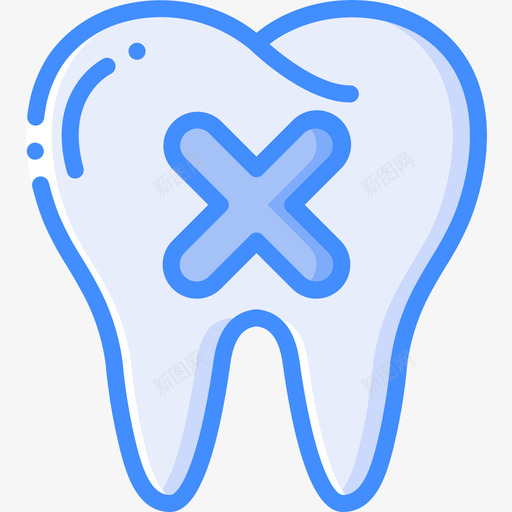 牙齿牙科7蓝色图标svg_新图网 https://ixintu.com 牙科 牙齿 蓝色