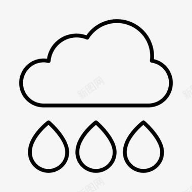 下雨预报计量图标图标