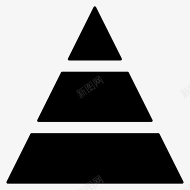 金字塔层次结构山形图图标图标